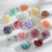 Lukisan Minyak Bola Permen Krisan Hydrangea Plastik Bunga Simulasi Buatan DIY Hanfu Hiasan Kepala Jepit Rambut Pernikahan Luar Ruangan