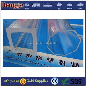 Sample Will Be Sent Extruded Clear <b>Plastic</b> Square <b>Tube</b> Anti-UV No Smell ROHS Certified Customizable Length Heng Ge HG-047 - Product Image 6