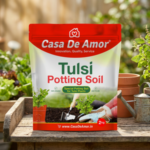 Casa De Amor Terreau de plantation biologique pour Tulsi 2 kg + Engrais réutilisable pour plantes Tulsi 900 g Pack combiné pour plantes Tulsi - Product Image 3