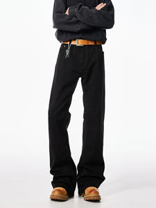 Jeans de Hombre a la Moda, Estilo Otoñal, Corte Slim Fit, Color Negro, Elásticos, Estilo Urbano, de Alta Calidad, Personalizados de Fábrica - Product Image 2