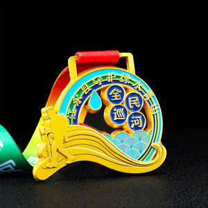 Medallas Deportivas Personalizadas de Fábrica con Cintas, Coloridas, de Aleación de Zinc de Alta Calidad, Duraderas, con Esmalte 3D - Product Image 6