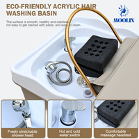 Lit de spa capillaire japonais de luxe MOOLIN avec circulation d'eau et thérapie à la vapeur, lit de massage professionnel pour salon de coiffure