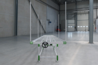 Bancs roulants à plateau flottant pour système hydroponique à flux et reflux