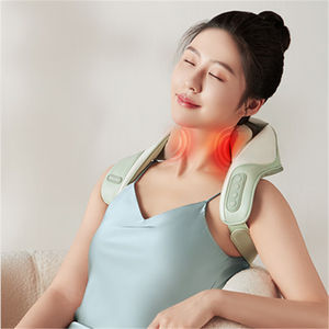 Portable 6 roues Shiatsu cou et épaule masseur compresse chaude pétrissage à la main taille intelligente oreiller de <span class=keywords><strong>Massage</strong></span> Mini masseur cervical - Product Image 2
