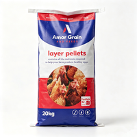 Sac vide en PP tissé de qualité alimentaire pour l'emballage de poulet, aliments pour animaux, sacs plastiques d'emballage 20kg 25kg