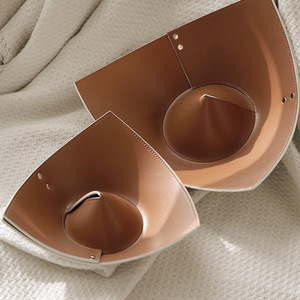 Modern minimalist luxury color-blocked jewelry storage tray, <b>vanity</b> <b>box</b>, PU leather miscellaneous items storage <b>box</b>, entryway - Product Image 1
