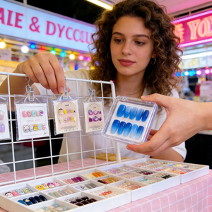 مجموعة فن الأظافر للأطفال يدوية الصنع - طقم أظافر كرتونية لأربعة أظافر - أحجام عشوائية - لا يتطلب أدوات - مجموعة في علبة - Product Image 1