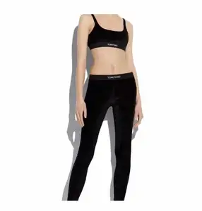 NEW STOCK 4Colors Velvet Long Pants Brand Yoga Wear Sexy Lady Fitness Designer Swimsuit