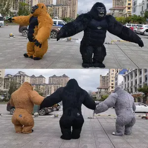 Gigantische Opblaasbare Gorilla Mascotte Kostuum Cosplay Party Carnaval Volwassen Jurk Kid Birthday Reclame Dance Bruiloft