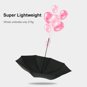 Parapluie de golf personnalisé de luxe à ouverture manuelle, cadre en fibre de carbone, super léger, revêtement UV noir, imperméable, impression de logo - Product Image 3
