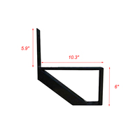 Stringer d'escalier en aluminium robuste Celia, 1 marche, forme simple, revêtement en poudre, standard