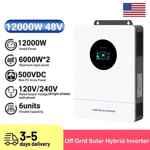 Inversor Solar Híbrido de Fase Dividida de 12KW, 48V, 120/240VAC, Onda Sinusoidal Pura, Certificado UL1741, <span class=keywords><strong>2</strong></span> Inversores con Cargador Solar MPPT - Product Image 2