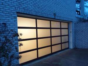 CBMMart Porte automatique givrée avec panneau de verre moteur Cadre <span class=keywords><strong>en</strong></span> aluminium <span class=keywords><strong>Kit</strong></span> de verre isolé pour porte de <span class=keywords><strong>garage</strong></span> - Product Image 2