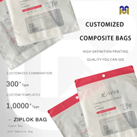 Sacs en plastique personnalisés imprimés avec fermeture éclair, refermables, avec trou de suspension, pour serviettes de bain jetables et articles quotidiens
