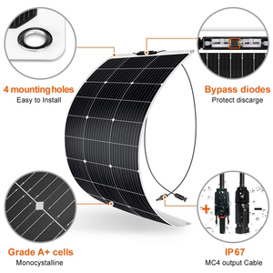 แผงโซลาร์เซลล์แบบยืดหยุ่น 100W 200W 300W ผลิตตามสั่งจากโรงงาน ขายดี คุณภาพสูง ประสิทธิภาพเยี่ยม สำหรับเรือยอชท์ S100W Longi Solar - Product Image 5