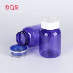 Puce expédition exportateur direct violet forme ronde PET bouteille avec bouchon personnalisable nouveau design pour médecine bonbons enfants cadeau - Product Image 1