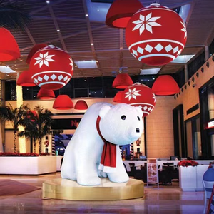 Décoration de Noël, ours géant <span class=keywords><strong>gonflable</strong></span>, costume en peluche personnalisé, publicité, intérieur/extérieur, imperméable, durable - Product Image 3