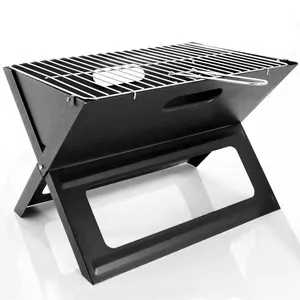 Model baru laptop Korea panggangan bbq mini portabel barbeque lipat bentuk x untuk berkemah luar ruangan