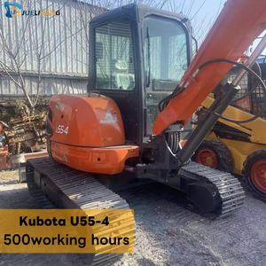 Gebruikt Japanse Kubota U55 graafmachine met grijper Kubota U55-5 U55-4 KX1057 KX163 graafmachine met rubberen pads tegen een voordelige prijs - Product Image 1