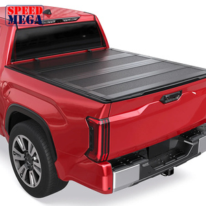 ฝาปิดกระบะท้ายแบบแข็งพับได้ 4 ตอน สำหรับ Toyota Tundra 6.5 ฟุต, โปรไฟล์ต่ำ อลูมิเนียม กันน้ำ, ใช้ได้กับแร็ค - Product Image 1