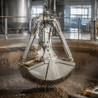 Godet de ramassage des déchets de distillerie en SUS316L anti-corrosion de 2m³ pour fosse de fermentation