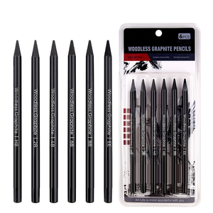 Crayon graphite sans bois de qualité artiste Bonvan, 6 grades de graphite, super longue durée, 36 couleurs, logo personnalisé - Product Image 1