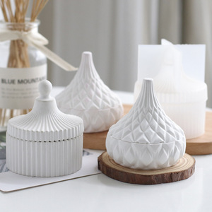 Customized Various AROMA Decorative Gypsum Candles Jars Fragrance Vessels Plaster Ceramic Aromatherapy Jar