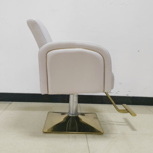 Sillón de Barbería de Lujo de Alta Gama, Totalmente Tapizado en Cuero, Base de Acero Inoxidable, Color y Logotipo Personalizables, Silla de Estilismo para Salón de Belleza - Product Image 3