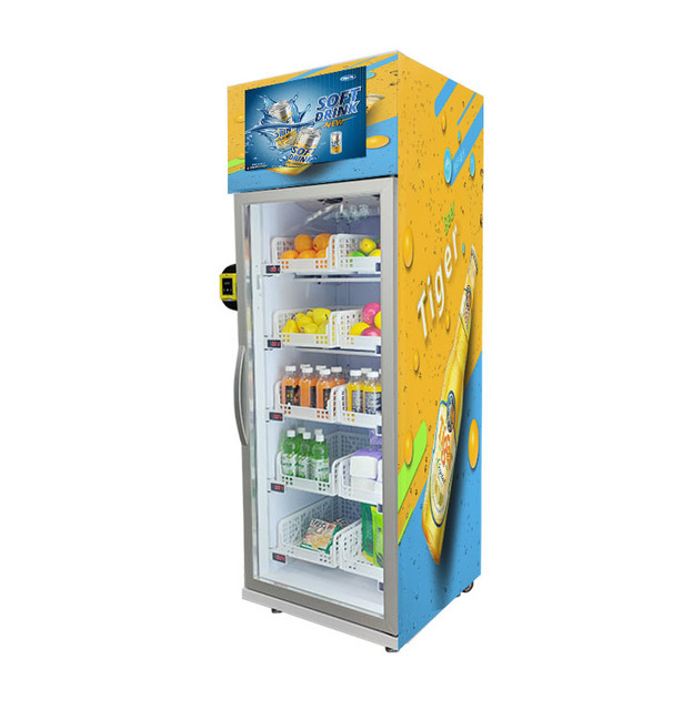 Weight Sensing Fridge Vending Machines for Small Business Sale Fresh Fruit Energy Drink Vending Machine for Gym