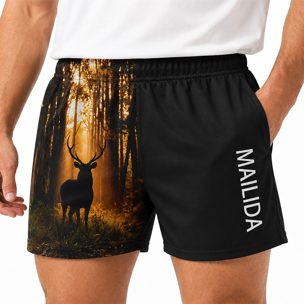 Cerf noir et or