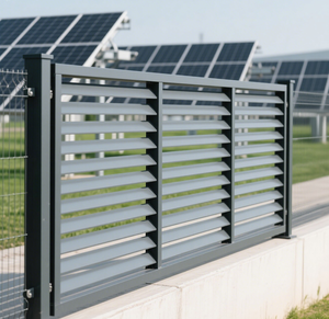 Pannelli per Recinzione Privacy in Alluminio Nero Personalizzabili Schermo Metallico da Giardino per Esterni Casa Tipo <span class=keywords><strong>Valla</strong></span> in Legno Trattato a Pressione Stile Naturale - Product Image 4