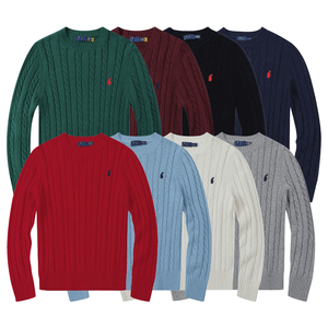 Suéteres de punto de algodón para <span class=keywords><strong>hombre</strong></span>, <span class=keywords><strong>cuello</strong></span> <span class=keywords><strong>redondo</strong></span>, estilo casual, personalizados, tipo polo RL, de la marca Ralphes - Product Image 1