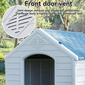 บ้านสุนัขพลาสติกแบบโมเดิร์นสั่งทำขายส่ง สำหรับใช้ภายนอกและภายในอาคาร กันน้ำ บ้านสุนัขขนาดใหญ่สำหรับสุนัขพันธุ์ใหญ่ เต็นท์บ้านสัตว์เลี้ยงแบบมีฉนวน - Product Image 5