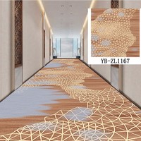 Moquette murale ignifuge de luxe imprimée pour couloir d'hôtel, chambre d'hôtes, sol commercial