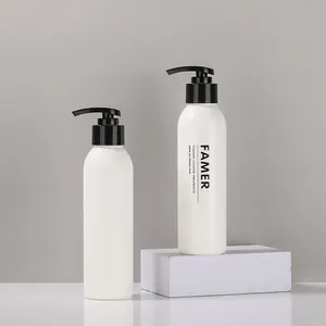 Bouteille noire en plastique à épaule ronde et amincissante, contenant pour lotion, emballage cosmétique, vaporisateur, de couleur noire, fournisseur de 1 litre