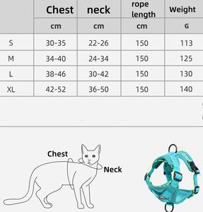 XL Nylon Cat Vest Reflective Feature Soft Breathable Comfortable Helps Prevent Breaking Cats Back <b>Dogs</b> Chest Coverage - Product Image 6