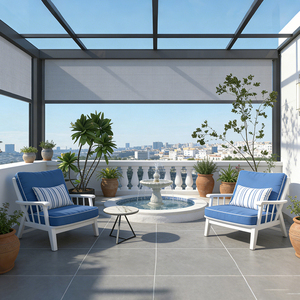 Tissu extérieur double face anti-boulochage à pois, résistant au soleil, avec équilibre de tension et conforme ASTM G21 pour <span class=keywords><strong>pergola</strong></span> bioclimatique - Product Image 5