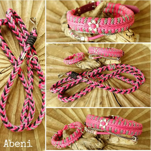 India Paracord Hondenhalsband Meerkleurige Kralen Leren Bloem Kenyan Maasai Stijl Bloemen Collier Chien Pet Riem - Product Image 3