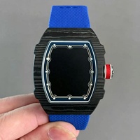 Montre mécanique personnalisée de haute qualité, design ultra-fin, boîtier en fibre de carbone, montre automatique tendance pour homme