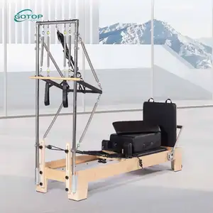 Novo produto para treinamento de ioga, cama de madeira para exercícios, equipamento de alongamento, máquina fitness, reformadores de meia torre, pilates