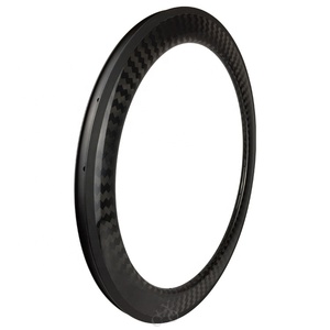 Cerchio in Carbonio per Bici da Corsa/Track con Freno a Pattino, 12K Twill, Clincher 60mm, Larghezza 25mm, Ruote 700c - Product Image 2