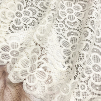 Nouveau dames fête anniversaire robe tissus Guipure blanc vêtement Textile mariée chimique dentelle tissu Poly chimique dentelle tissu