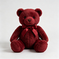 Ours en peluche personnalisé OEM couleur foncée avec nœud papillon, ours en peluche multicolore pour cadeau de festival, vente en gros