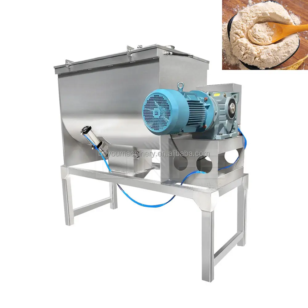 Mesin pencampur profesional Mixer pita ganda Horizontal kapasitas tinggi untuk semua jenis pencampur makanan bubuk