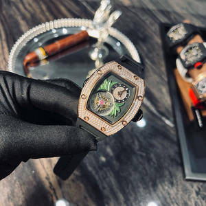 Montre mécanique 2025 de style boutique, cadran décoré de plantes vertes, résistante à la transpiration, élégante, chronographe précis - Product Image 3