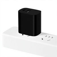Chargeur rapide pour téléphone 20W à double port USB-A et Type-C 5V/3A Design compact portable pour téléphone portable Montre connectée Iphone
