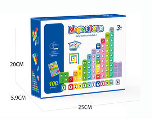 Bloques de números matemáticos 100 Uds bloques de bricolaje Cubo de enlace juguetes educativos niños aprendizaje matemáticas juguete - Product Image 1
