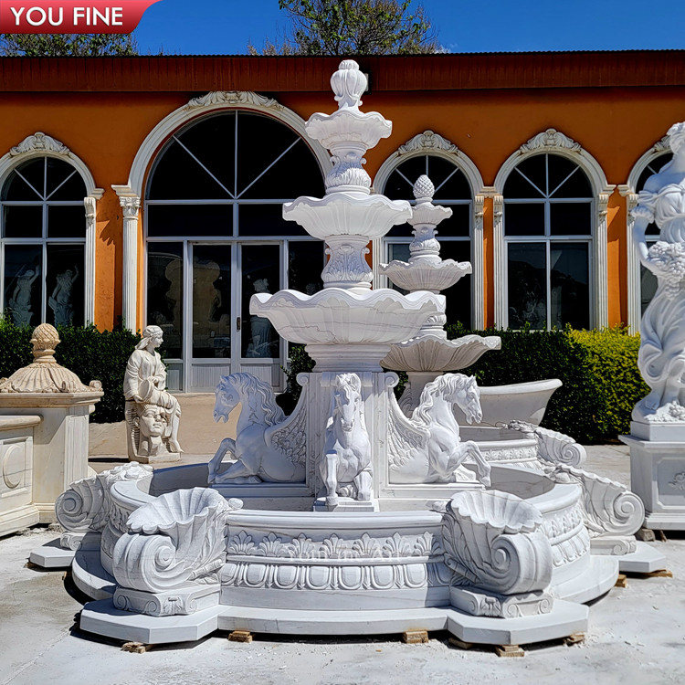 Простой дизайн, трехслойный натуральный гранитный водяной фонтан