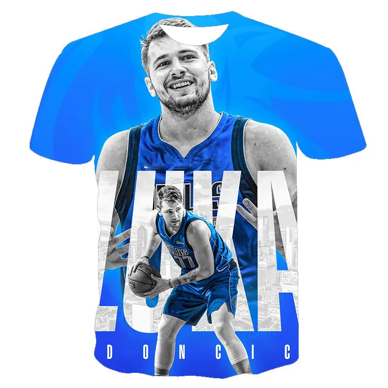 Özelleştirilmiş Luka donjersey Jersey tasarım basketbol 3D t-shirt yüceltilmiş Mavericks #77 Luka Doncicc t-shirt/üniforma