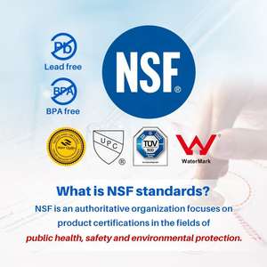 ไส้กรองน้ำตู้เย็นพลาสติกผสมถ่านกัมมันต์ ได้รับการรับรองจาก NSF ใช้งานได้ 6 เดือน/200 แกลลอน ความจุ 300 GPD ติดตั้งง่าย - Product Image 5